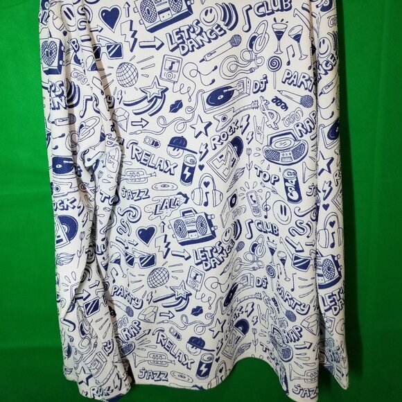 Golf Gentry Men's 1/4 Zip Long Sleeve Size XL Blue White Loud Party Design - Picture 4 of 7